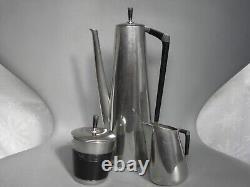 Vintage Royal Holland K. M. D. Tiel Pewter 3-piece Danish Coffee Set