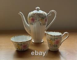 Vintage Royal Stafford Lilly Hand Painted 15 Piece Coffee Set circa 1930