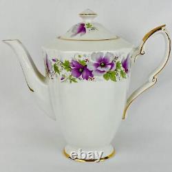 Vintage Royal Standard'Violetta' Coffee Pot, Sugar Bowl, Jug, 5 Cups & Saucers