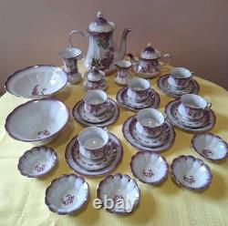 Vintage Russian Ukrainian? Coffee Set beautiful Purple lilac design