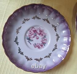 Vintage Russian Ukrainian? Coffee Set beautiful Purple lilac design