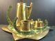 Vintage Salvador Mexican Brass 4 Pc Coffee Set