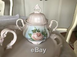 Vintage Schumann Bavaria-Arzberg Germany-Rose Blush Porcelain Tee/ Coffee Set