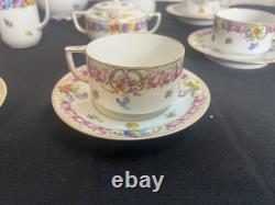 Vintage Schumann Bavaria Germany Empress Dresden Flowers Coffee/Tea Set 19 Pcs