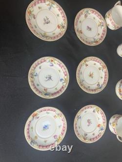 Vintage Schumann Bavaria Germany Empress Dresden Flowers Coffee/Tea Set 19 Pcs