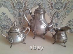Vintage Set Coffee Pot, Milk Jug, Sugar Bowl, USSR Melchior 1980s