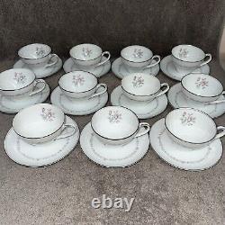 Vintage Set Of 11 Coffee Tea Cups Saucers Noritake Mayfair China Japan