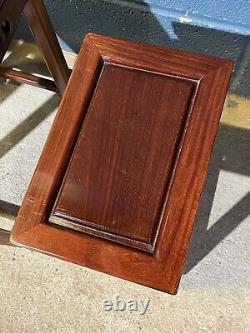 Vintage Set of 4 Hand Made Elm Wood Nesting Tables Occasional Coffee Table Asian