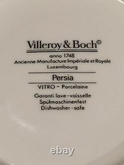 Vintage Set of VILLEROY & BOCH Persia Pattern 8 Coffee/Tea Cups & 8 Saucers