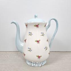 Vintage Shelley Bone China 13 Piece Floral Chintz Coffee Set Made In England VGC