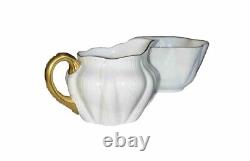 Vintage Shelley Fine Bone China Regency Coffee Set White Gold Trim Dainty