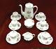 Vintage Shelley Rose & Red Daisy 6 Piece Coffee Set Cups Saucers Pot Jug