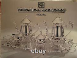 Vintage Silver Coffee Set In Original Box. New Never Used Unopened Sealed Bags