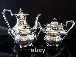 Vintage Silver Plate Coffee Tea Set Art Deco Israel Freeman Sheffield England