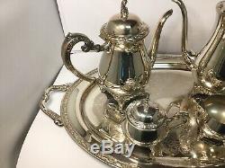 Vintage Silver Plated Coffee Set 5 Items Oneida Silversmiths USA Quality