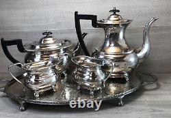 Vintage Silver Plated Tea/Coffee Set with tray By Viners Sheffield UK