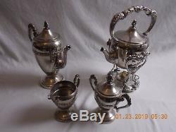 Vintage Silver Plated Tea Coffee set with Cream and Sugar server