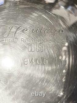 Vintage Silverplate Tea Set Coffee Service 6 Pc Heritage Rogers Bros