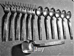 Vintage Soviet Silver 916 Coffee Set of 6 Spoons & 6 Forks & 1 Spoon 1974 year