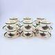 Vintage Spode Christmas Tree Set 12 Coffee Tea Cup & Saucer Green Trim England