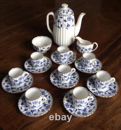 Vintage Spode blue colonel coffee set