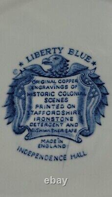 Vintage Staffordshire Liberty Blue SET OF TEA CUP, BOWL, PLATES READ DESCRIPTION