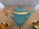 Vintage Stavangerflint Norway Green/gold Coffee/tea Set
