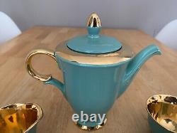 Vintage Stavangerflint Norway Green/Gold Coffee/Tea Set