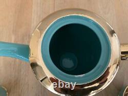 Vintage Stavangerflint Norway Green/Gold Coffee/Tea Set
