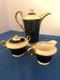Vintage Syracuse Queen Anne Cobalt Ivory Coffee Set No Flaws