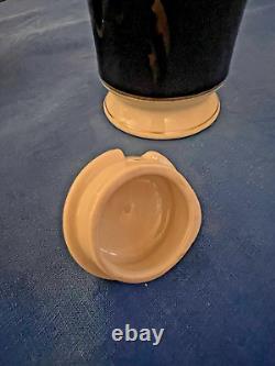 Vintage Syracuse Queen Anne cobalt ivory coffee set NO FLAWS