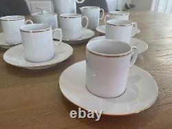 Vintage'Thomas' Medaillon Germany 15 piece Coffee Set White with Gold Trim