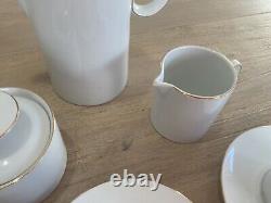 Vintage'Thomas' Medaillon Germany 15 piece Coffee Set White with Gold Trim