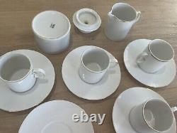 Vintage'Thomas' Medaillon Germany 15 piece Coffee Set White with Gold Trim