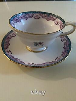 Vintage Tiffany & Co Tea/Coffee Cup & Saucer w Gold Rim, Set of 4