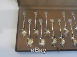 Vintage Tiffany ZODIAC Sterling Silver Coffee Spoons, Cased Set/12