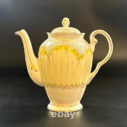 Vintage Tuscan Yellow Lotus Flower Coffee Set