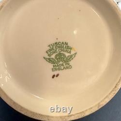Vintage Tuscan Yellow Lotus Flower Coffee Set