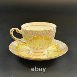 Vintage Tuscan Yellow Lotus Flower Coffee Set