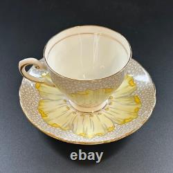 Vintage Tuscan Yellow Lotus Flower Coffee Set