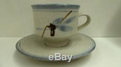 Vintage VIC Greenaway Australian Pottery Coffee Set Pot, 6 Cups Saucers Jug