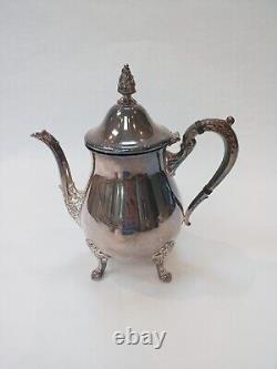 Vintage Viners Silver Plated 4 Pieces Coffee/ Tea Set Caviler Tray