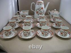 Vintage Vista Alegre Portugal Tea/Coffee Set with Flower and Bird Design