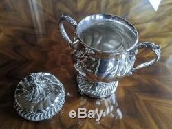 Vintage WM Rogers 217 Silverplate on Copper Tea Coffee Set