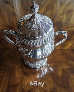 Vintage WM Rogers 217 Silverplate on Copper Tea Coffee Set