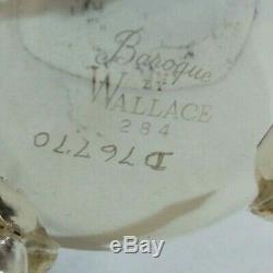 Vintage Wallace Baroque Tea Coffee Set 2 Pitchers Creamer Sugar Bowl Lid Platter