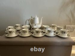 Vintage Wedgewood Perugia Bone China 12 Person Coffee Set