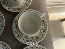 Vintage Wedgewood Perugia Bone China 12 Person Coffee Set