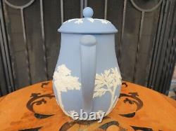 Vintage Wedgwood Blue Jasperware Coffee Set (Coffee Pot, Sugar Bowl & Creamer)