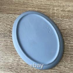 Vintage Wedgwood Blue Jasperware Miniature Tea & Coffee Set Cup Saucers Tray